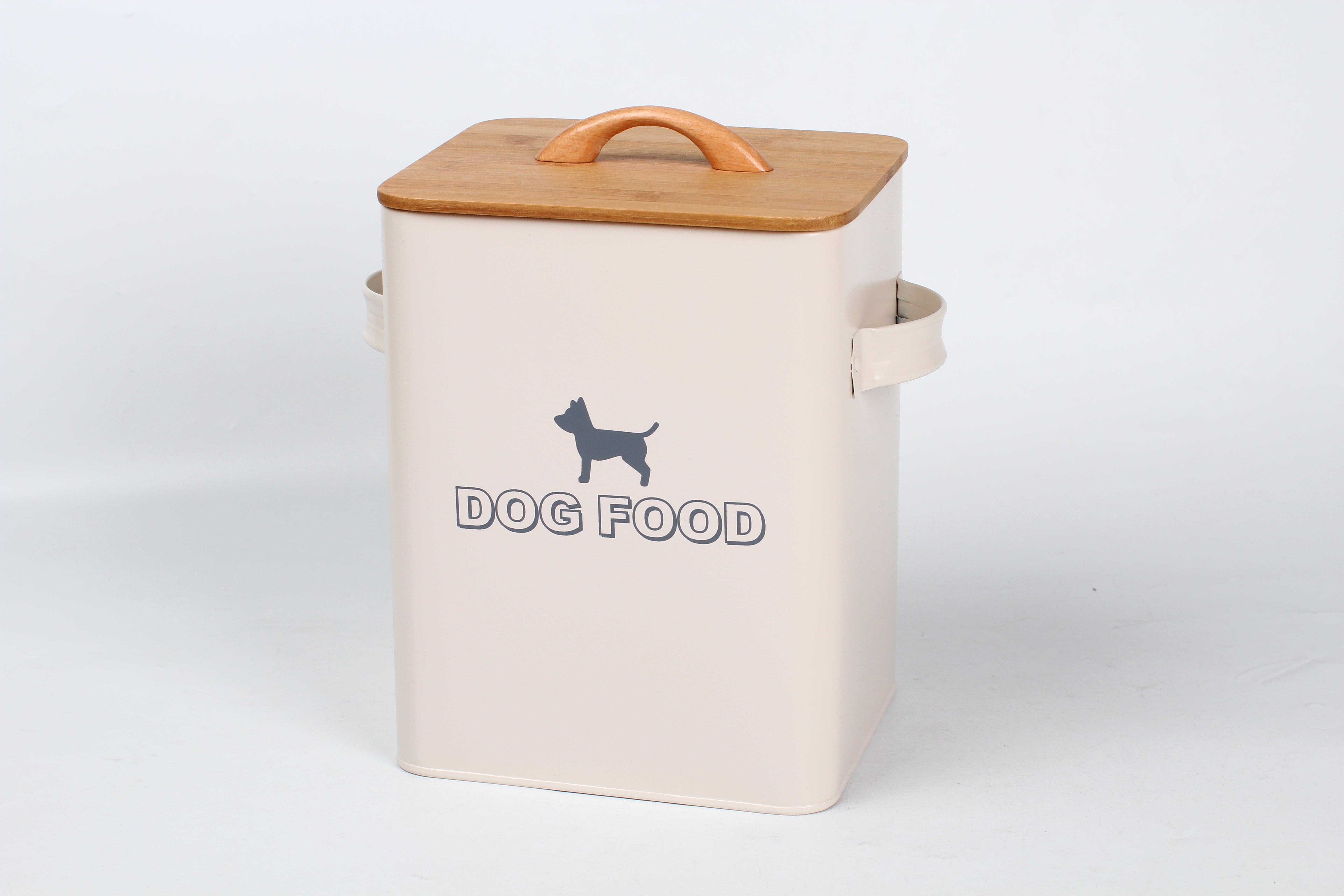 Rockingham Pet Food Bin Dog Medium Cream Design