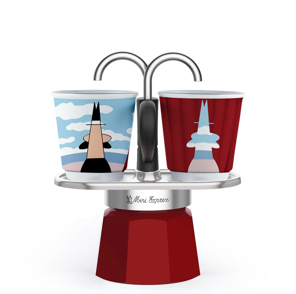 Bialetti 2 Cup Expresso Set - Magritte