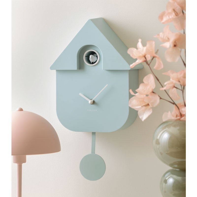 Karlsson Modern Cuckoo Wall Clock - Dark Blue