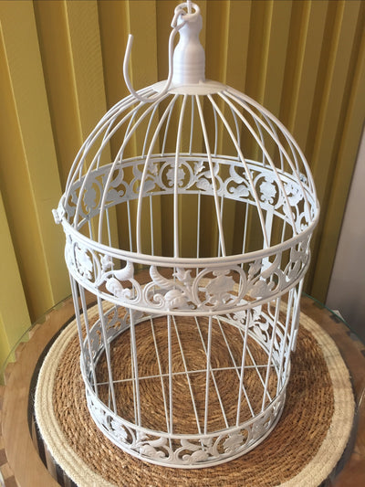 Metal Bird Cage Large - White