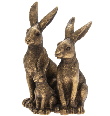 Bronze Hare Family