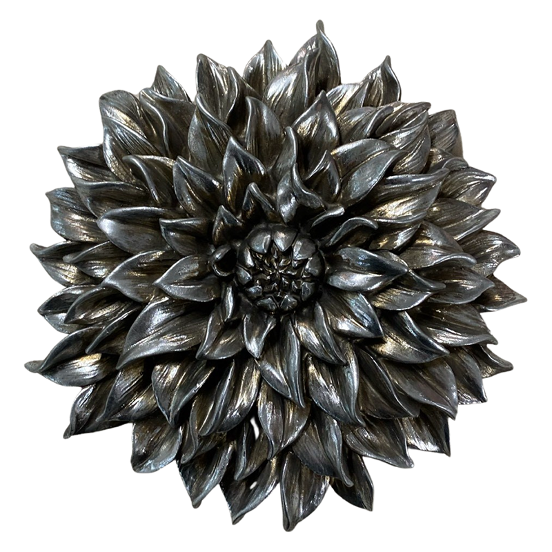 Antique Silver Flower Wall Art