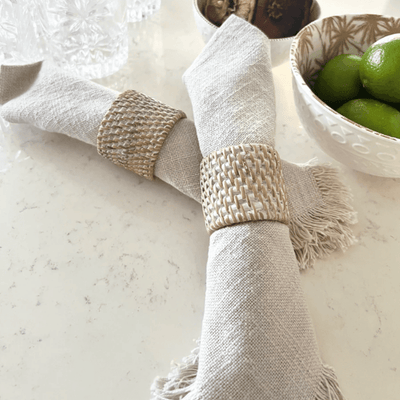 Lombok White Napkin Ring