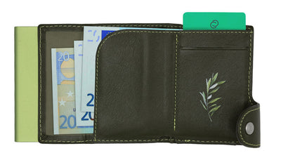 C-Secure Olive Wallet - single coin purse