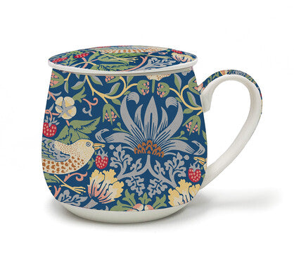 Strawberry Thief Infuser Mug - Blue BM03; Red BM08