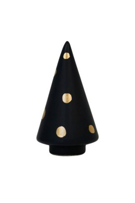 Black/Gold Spot Ceramic Tree Small