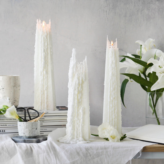 Pinot Blanc Icicle Candle White