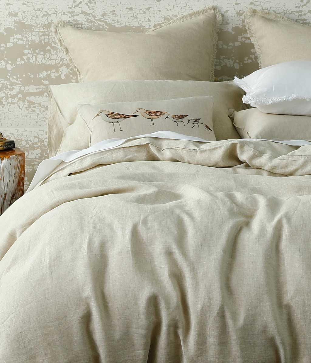 Laundered Linen Duvet Set in Natural