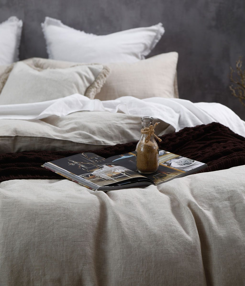 Laundered Linen Duvet Set in Natural