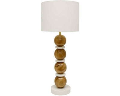 Asha Wood/Marble Table Lamp