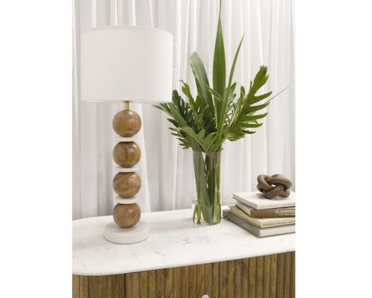 Asha Wood/Marble Table Lamp