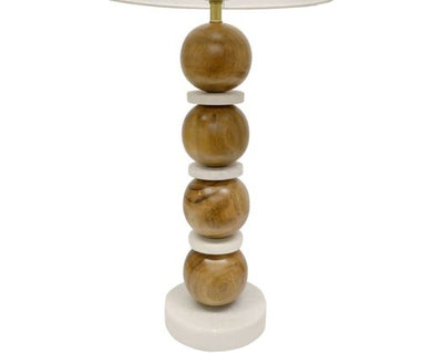 Asha Wood/Marble Table Lamp