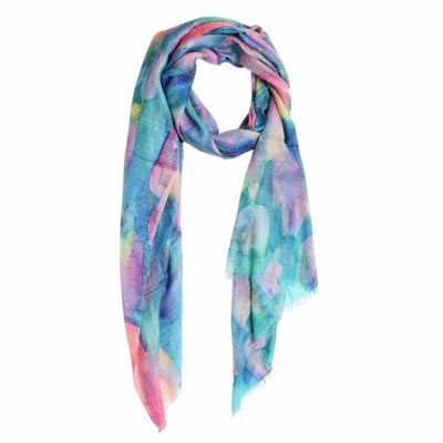 Namaskar Silk Abstract  Pastel Scarf