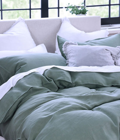 Laundered Linen Duvet Set + 2 Pillowcovers