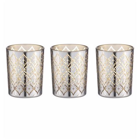 Estelle Silver 3pk Tealight Holder