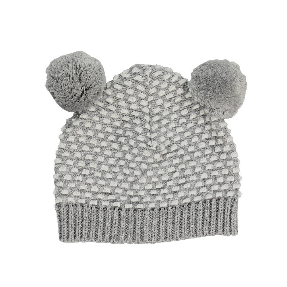 Arkie Waffle Knit Pom Pom Hat