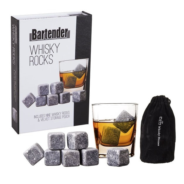 Whiskey Rocks Set 9 With Pouch