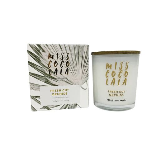 Miss Coco Lala 100gm Candle Fresh Cut Orchids