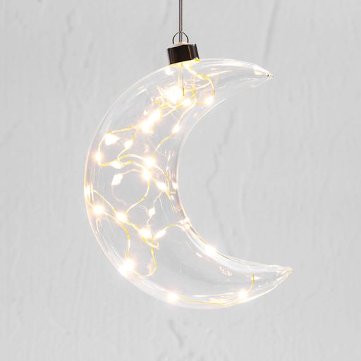 Stellar Clear Moon LED Hanging Glass Light