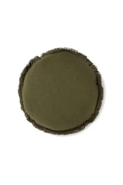 Lewis Olive Round Cushion